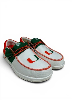 Мокасины Hey Dude Wally Tri U OF Miami (42770-3TK), Разноцветный, Размер 43 (M10), стелька 28.5 см
