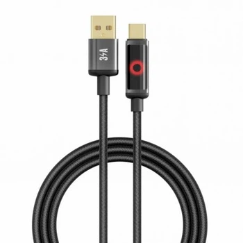 Кабель YOKI SM33 SMART PULSE USB to Type-C 3A (1.2m) Black