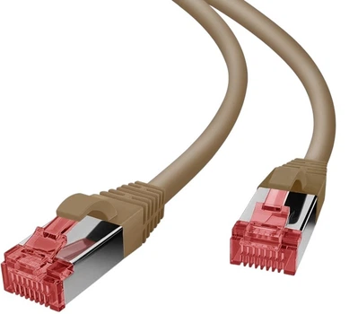 Patchcord Helos Cat.6 S/FTP RJ45-RJ45 brązowy 0.25 m LSZH GHMT (4005938910557)