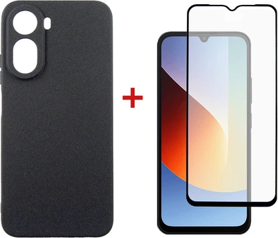 Комплект чехол для смартфона + стекло DENGOS Carbon для Xiaomi Redmi A7 Pro Black (DG-KM-202)