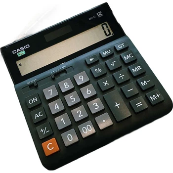 Калькулятор CASIO DH-12 Ultra-Wide черный, 12-разрядный, бесшумный