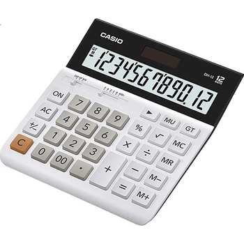 Калькулятор Casio DH-12 бесшумный 12-разрядный, белый