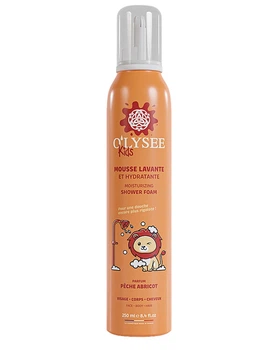 Дитяча крем-пінка для купання 3 в 1 з ароматом персика та абрикоса O'LYSEE Whipped Shower Foam Peach & Apricot, 250 мл