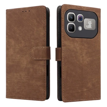 Чехол - книга Velvet Leather Case для Infinix Note 60 / 60 Pro с магнитным креплением brown