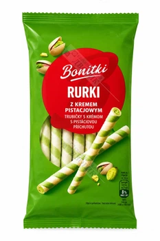 Вафельные трубочки Bonitki с фисташковым кремом 150 г