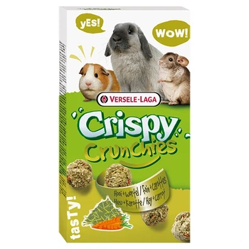 Ласощі для кроликів, гризунів versele-laga crispy crunchies hay + carrot сіно та моркву 75 г