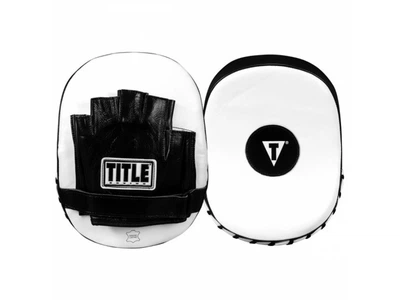Лапы боксерские Title Boxing Cobra Leather Punch Mitts черно-белые 2 шт (CMPML BK/WH)