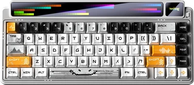 Клавіатура бездротова Leobog AMG65 Light Feather Wireless/Bluetooth/USB White (LEAMG65-W-LF)