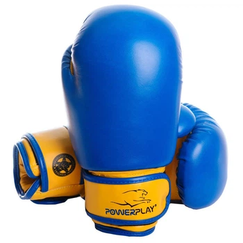Боксерські рукавиці PowerPlay 3004JR JR Classic сині/жовті 6 унцій (PP_3004JR_6oz_Blue/Yellow)