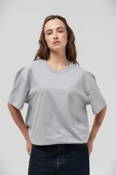 Жіноча Бавовняна Оверсайз Футболка Without Greatest L/XL Light Gray