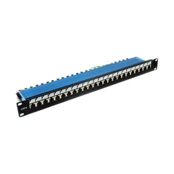 Патч-панель 19" 24xRJ-45 FTP, кат. 6, dual type, EPNew EPNew 6PLDN-F24BK