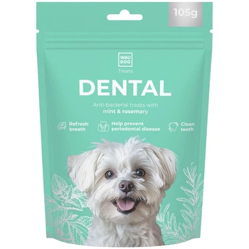 Ласощі для собак WAUDOG Treats Dental Паличка для чистки зубів з м'ятою і розмарином, 105 г (4431)