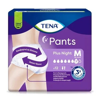 Труси-підгузки для дорослих TENA Pants Night Plus нічні розмір M 12 шт