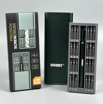 Отвертка JAKEMY JM-8182 48в1 с набором магнитных бит в кейсе