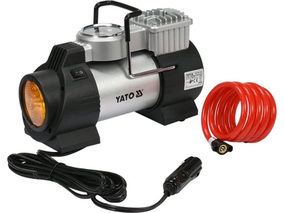Компрессор автомобильный YATO 12 В 180 Вт 40 л/мин 1 МПа шланг 1 м кабель 3 м LED-фонарь YT-73460