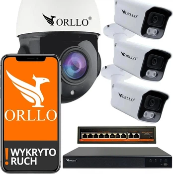 Zestaw monitoringu ORLLO R2 PRO+ + 3× POE9 + NVR + Switch PoE