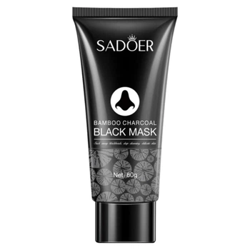 Маска для лица для удаления черных точек Sadoer Bamboo Charcoal Black Mask, 60 мл