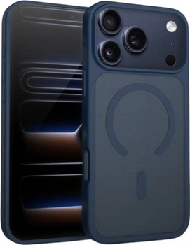 Etui Crong Hybrid MATTE Magnetic do Apple iPhone 17 Pro Max Navy Blue (CRGHMMIP1769PNBL)