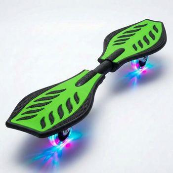 Рипстик роллерсерф со светящимися колесами и алюминиевой рамой SP-Sport Ripstik 4711 Green-Black