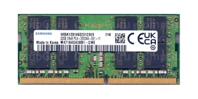 Оперативна пам'ять для ноутбука Samsung 32GB DDR4 3200MHz SO-DIMM 2Rx8 (M471A4G43BB1-CWE) код CG-439684739