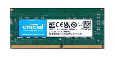Оперативна пам'ять для ноутбука Crucial 8GB DDR4 2666MHz SO-DIMM (CT8G4SFRA266.M8FRS)