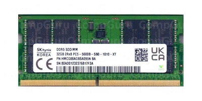 Оперативна пам'ять для ноутбука SK hynix 32GB DDR5 5600MHz SO-DIMM 2Rx8 (HMCG88AGBSA095N)