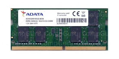 Оперативна пам'ять для ноутбука ADATA 16GB DDR4 3200MHz SO-DIMM (AD4S320016G22-BGN)