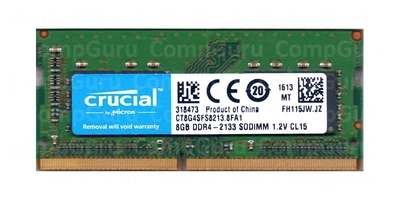 Оперативна пам'ять для ноутбука Crucial 8GB DDR4 2133MHz SO-DIMM (CT8G4SFS8213.8FA1)