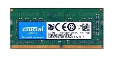 Оперативная память для ноутбука Crucial 8GB DDR4 2400MHz SO-DIMM (CT8G4SFS824A.C8FBD1)