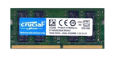 Оперативна пам'ять для ноутбука Crucial 16GB DDR4 2666MHz SO-DIMM (CT16G4S266M.M16FE)