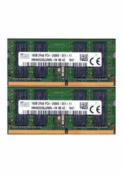 Комплект оперативної пам'яті для ноутбука SK hynix 32GB (2x16GB) DDR4 2666MHz SO-DIMM 2Rx8 (HMA82GS6JJR8N-VK)