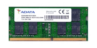 Оперативна пам'ять для ноутбука ADATA 16GB DDR4 2666MHz SO-DIMM (AD4S266616G19-BGN)