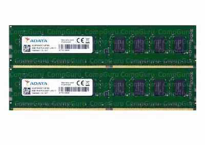 Комплект оперативной памяти для ПК ADATA 16GB (2x8GB) DDR4 2400MHz UDIMM 1Rx8 (AO2P24HC8T1-BTBS)