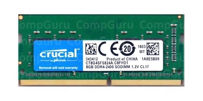 Оперативная память для ноутбука Crucial 8GB DDR4 2400MHz SO-DIMM 2Rx8 (CT8G4SFS824A.C8FHD1)