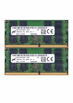 Комплект оперативной памяти для ноутбука Micron 32GB (2x16GB) DDR4 2666MHz SO-DIMM 2Rx8 (MTA16ATF2G64HZ-2G6E1)