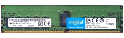 Оперативная память для сервера Micron 8GB DDR4 2666MHz RDIMM 2Rx8 (MTA18ASF1G72PDZ-2G6E1QI)