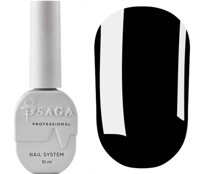 Цветной топ для гель лака без липкого слоя Saga Top Black 10 мл