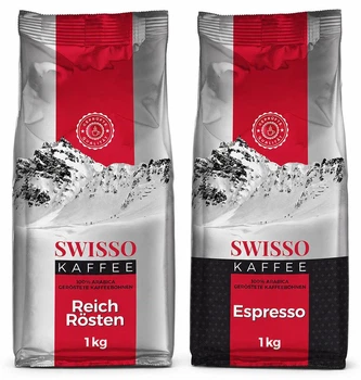 Набір кави в зернах Swisso Reich Rоsten 100% Arabica + Swisso Espresso 100% Arabica, 2×1 кг