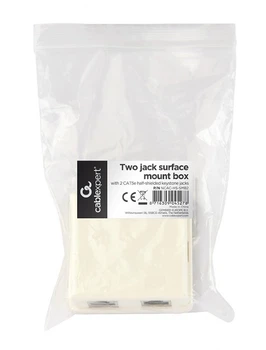 Розетка RJ45 Cablexpert NCAC-HS-SMB2 2 порта Cat5e, частично экранированная, внешняя, комплект монтажа(DL_037D6B60CC07)