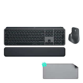Комплект Logitech MX Keys for Business UA Graphite + Desk Mat Studio Series Mid Grey (MX920-010933)