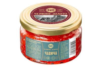 Ікра червона чавичі Рибкоппродукт "Червоне Золото" натуральна лососева ікра 250 г