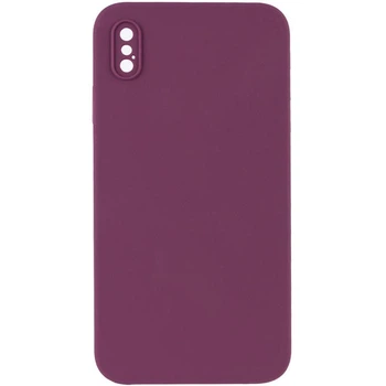 Чохол Silk Square Full Camera Protective (AA) NO LOGO для Apple iPhone X / XS (5.8") Бордовий / Maroon - 00000072151_4