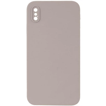 Чохол Silk Square Full Camera Protective (AA) NO LOGO для Apple iPhone X / XS (5.8") Сірий / Light Grey - 00000072151_28