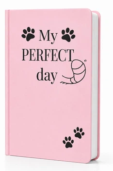 Ежедневник-планер «Хвост и Усы» My Perfect Day ⬩ недатированный планер с котом Филей ⬩ русский язык ⬩ твердая обложка ⬩ розовый
