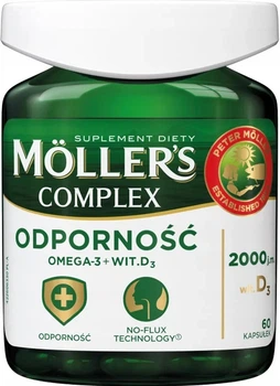 Омега-3 Mollers Complex Omega-3 + D3 60 капсул (5702071389361)
