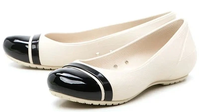 Жіночі балетки Crocs Cap Toe Flat White (36-37, білий)