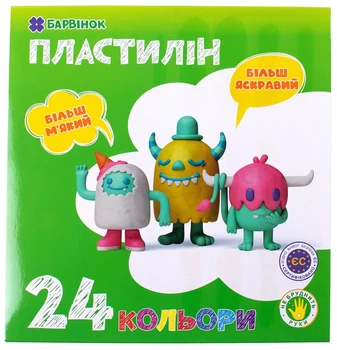 Пластилин Барвинок 24 цвета 480 г (6-435) (4820287390405)