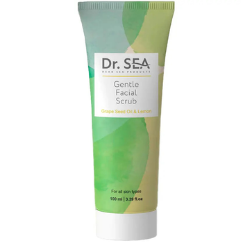 Нежный скраб для лица Масло Виноградных Косточек и Лимон Dr.Sea Gentle Facial Scrub - Grape Seed Oil & Lemon 100 мл