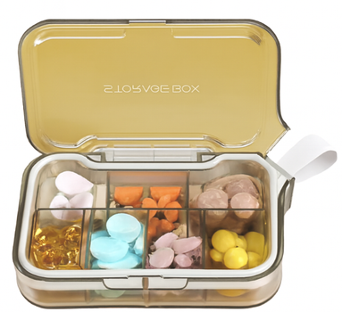 Органайзер для таблеток на 7 отделений MEMOSAN 7 Case Pill Organizer Pill Box & Travel Pill Case желтый