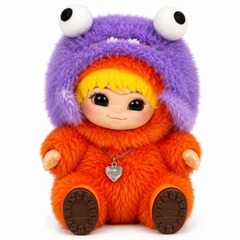 М'яка колекційна іграшка брелок в подарунковій коробці Вакуку 1-й сезон 16 см помаранчевий